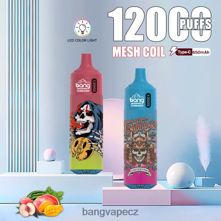 VNBN64 Bang Vape Tornado 12 000 šluků s led a síťovou cívkou jednorázový | Bang Vape Brno