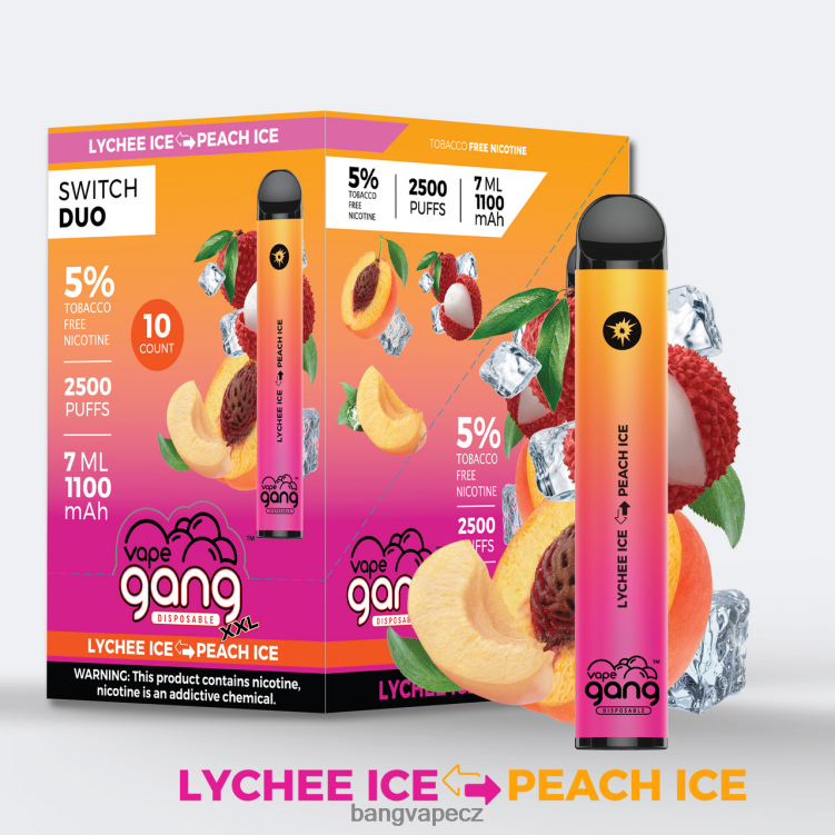 VNBN638 Vape Gang Switch Duo 2 příchutě (balení po 10 ks) aloe jahoda - jahoda mango | Bang Box Vape Cena
