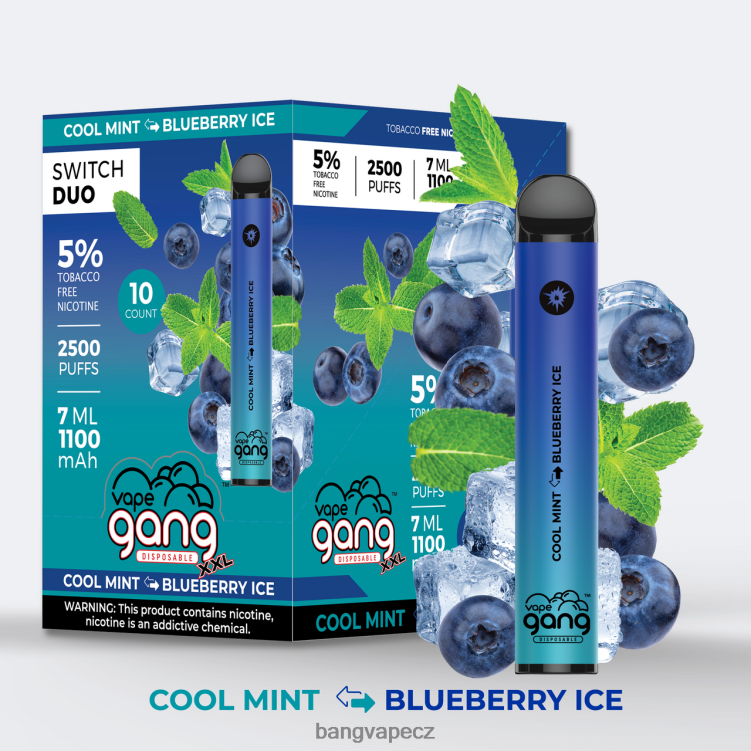 VNBN646 Vape Gang Switch Duo 2 příchutě (balení po 10 ks) červené jablko - zelené jablko | Bang Disposable Vape Flavors
