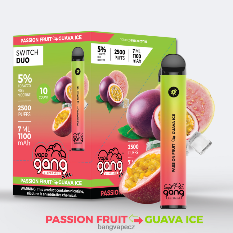 VNBN646 Vape Gang Switch Duo 2 příchutě (balení po 10 ks) červené jablko - zelené jablko | Bang Disposable Vape Flavors
