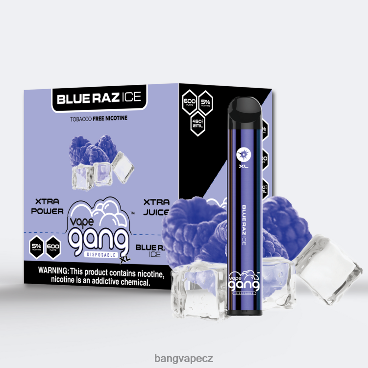 VNBN661 Vape Gang XL jednorázové vapky 600 vdechů (krabička po 10) modrý led led | Bang Disposable Vape Review